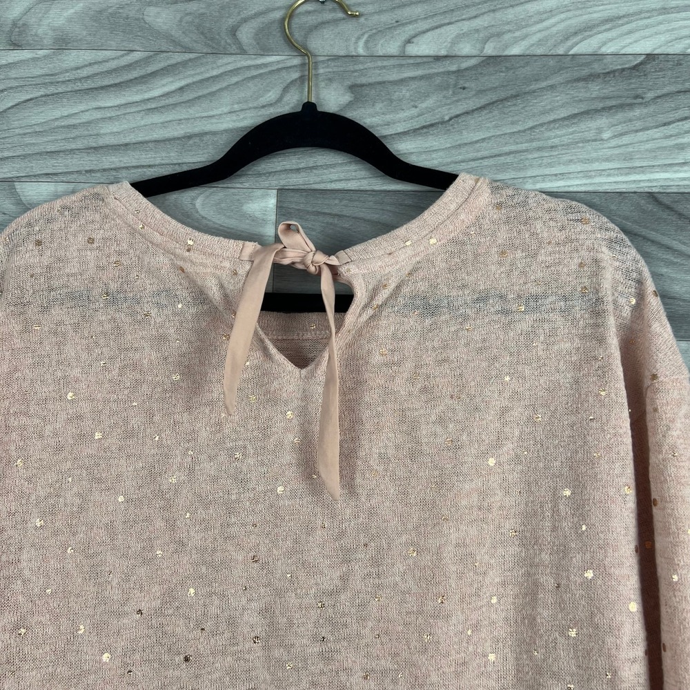 Disney By LC Sweater Womens XS Pink Sparkly Thumper‎ High Low Tunic Long Sleeve - Picture 11 of 12